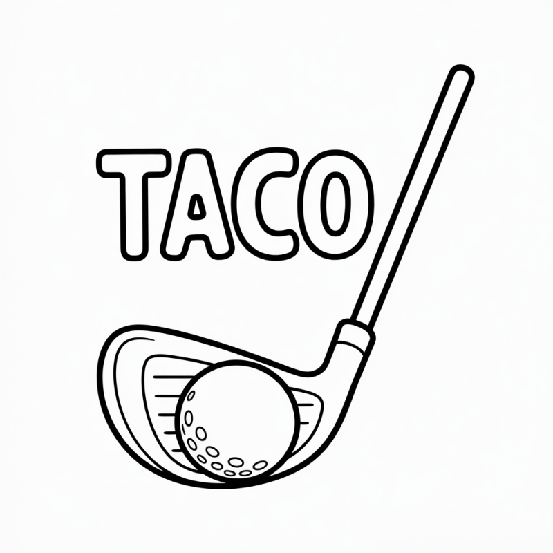 TACO de Golfe: Aprenda e Colora com Diversão