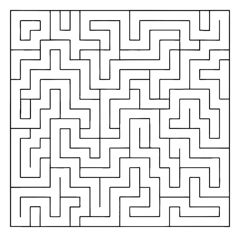 Desenho de labirinto geométrico complexo para colorir