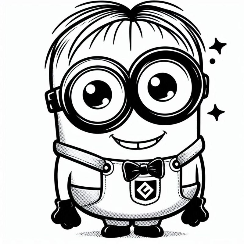 Desenho Divertido do Minion para Colorir e Imprimir