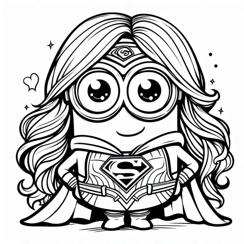 Minion Super-Herói: Desenho para Colorir e Soltar a Imaginação