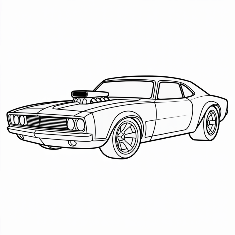 Desenho do carro Hot Wheels Rodger Dodger para colorir