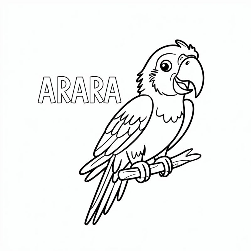 Desenho de Arara para Colorir: Eduque e Divirta-se