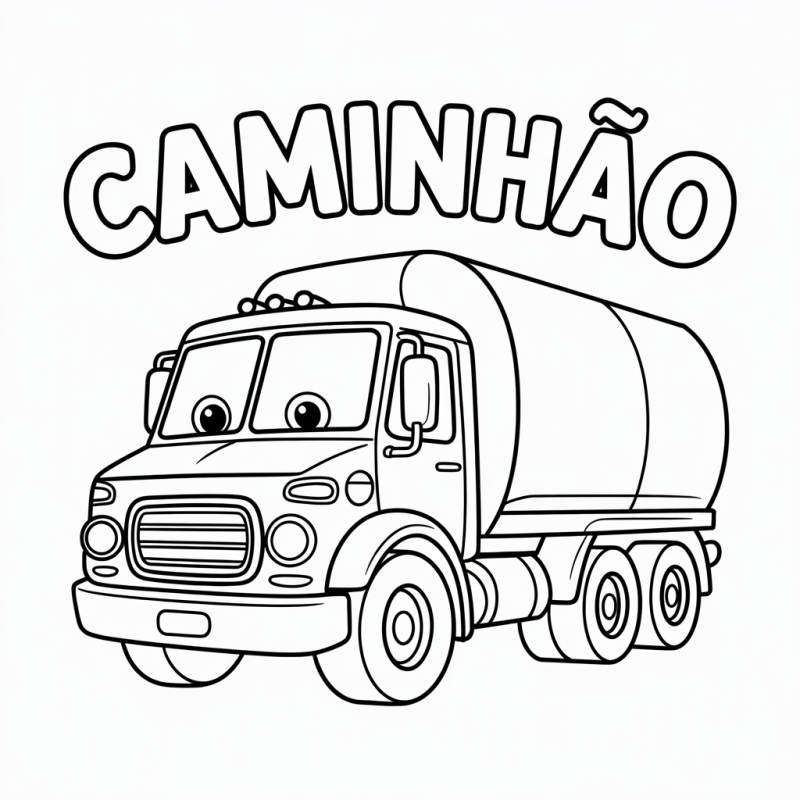 Caminhão Divertido: Aprenda e Colora!