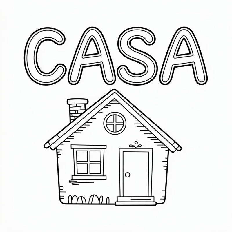 Atividade Educativa: Colorir a Palavra CASA