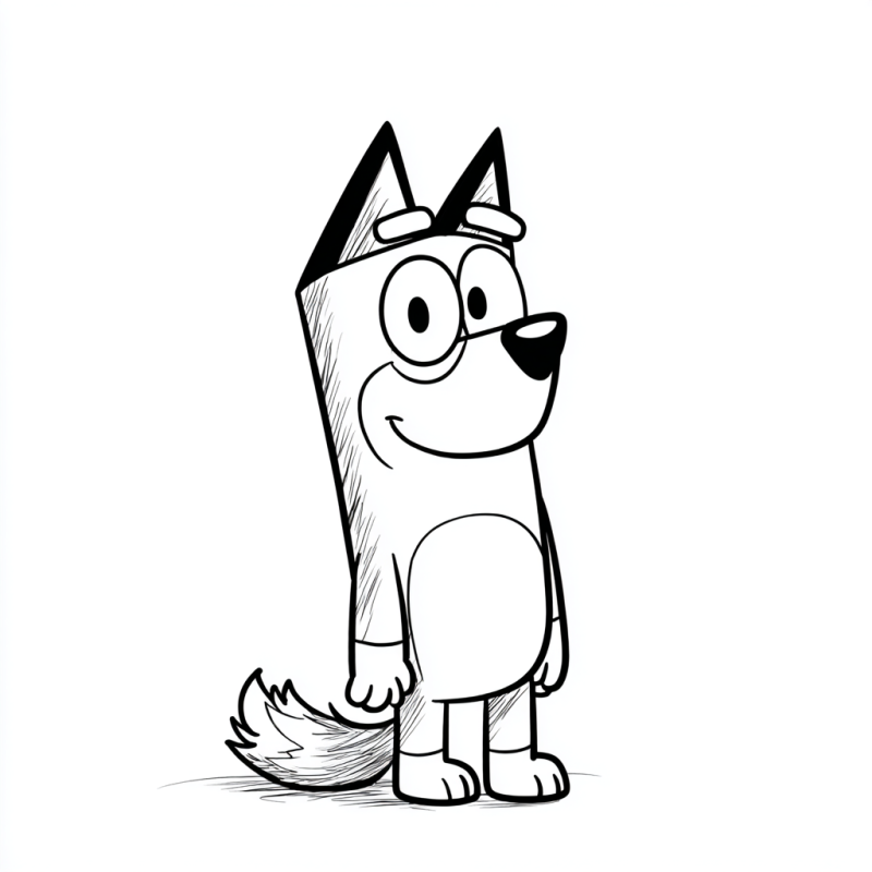 Aventure-se com o Personagem Bluey Sorridente