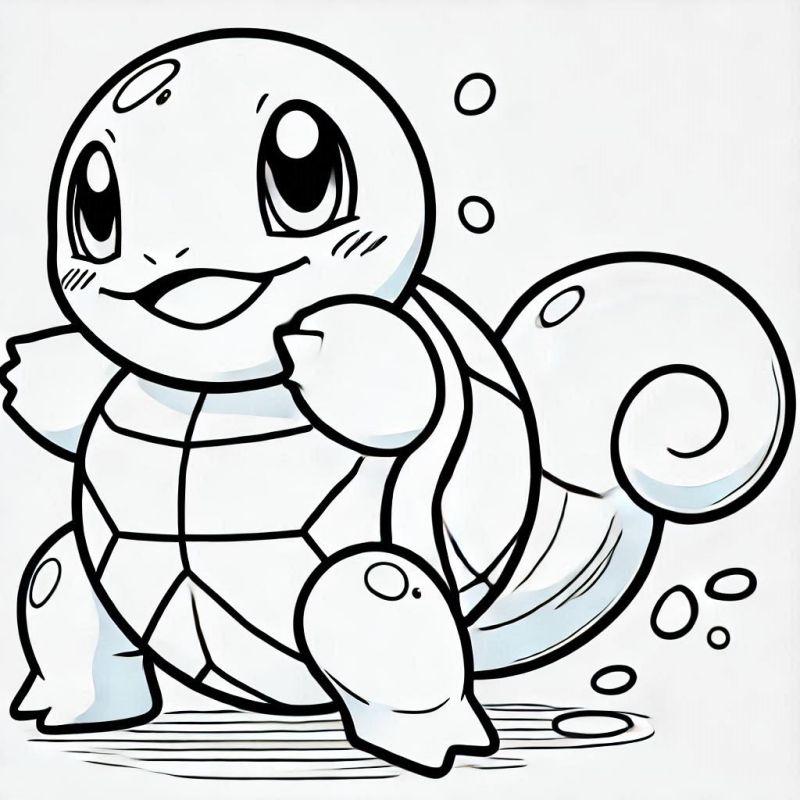 Desenho Gratuito de Squirtle para Colorir