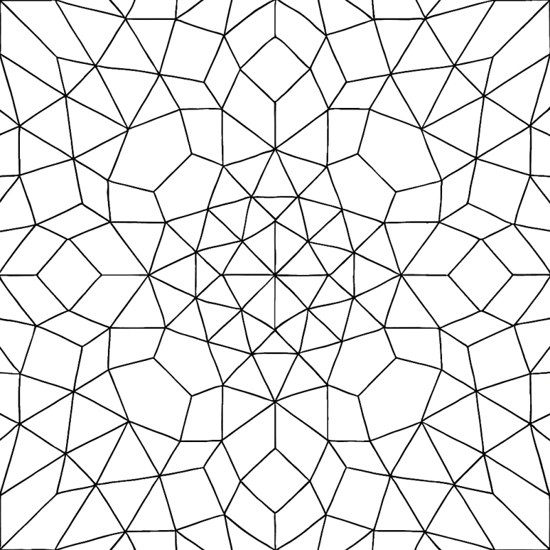 Rede geométrica abstrata e detalhada para colorir