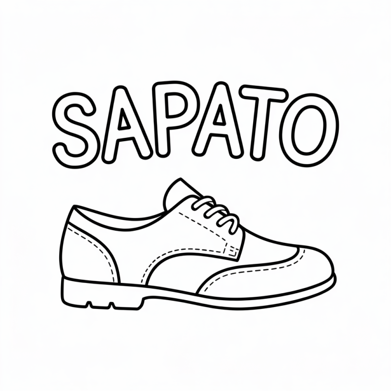 Desenho de Sapato Clássico para Colorir