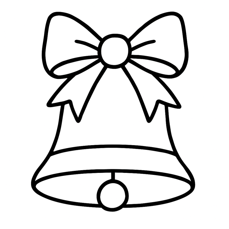 Sino de Natal Brilhante para Colorir