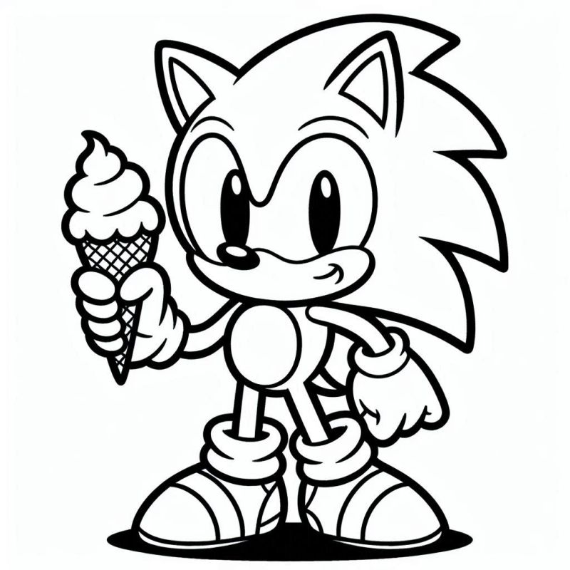 desenho para colorir de sonic