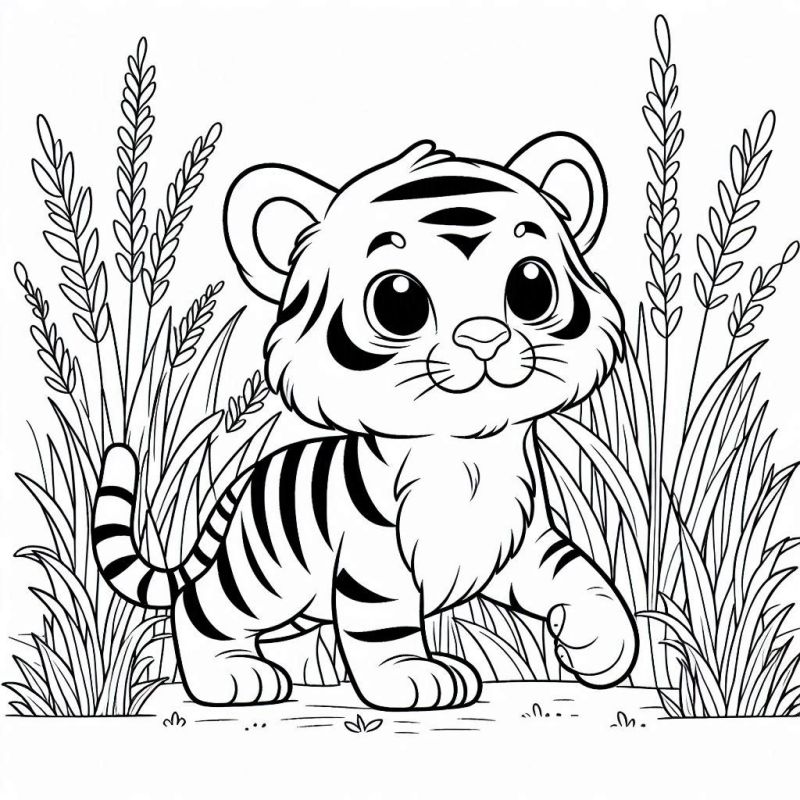 tigre desenho para colorir