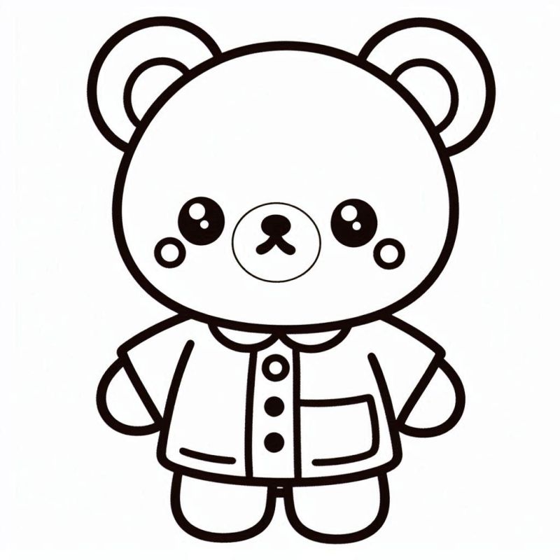 urso desenho para colorir