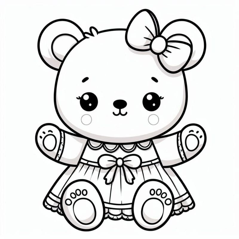 urso desenho para colorir